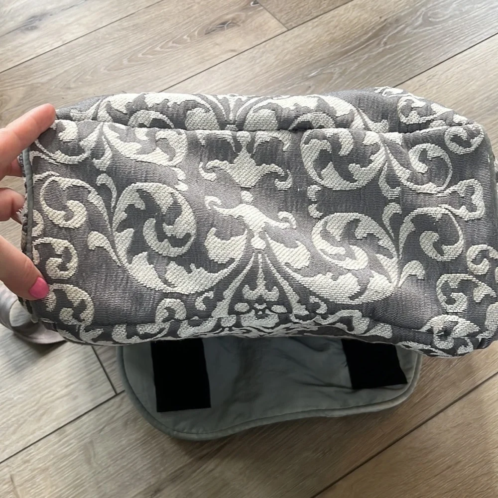 Petunia Pickle Bottom Diaper Bag Gray and White